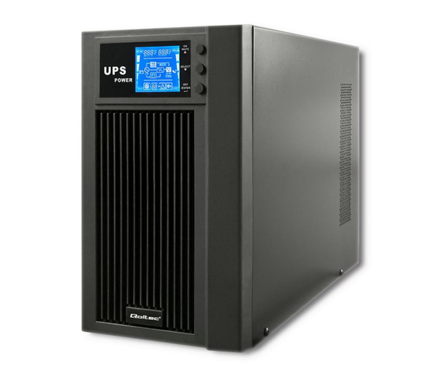 QOLTEC UPS, on-line, czysta fala sinusoidalna, 3KVA, 2.4W, LCD, USB 53043 - 485356 - zdjęcie